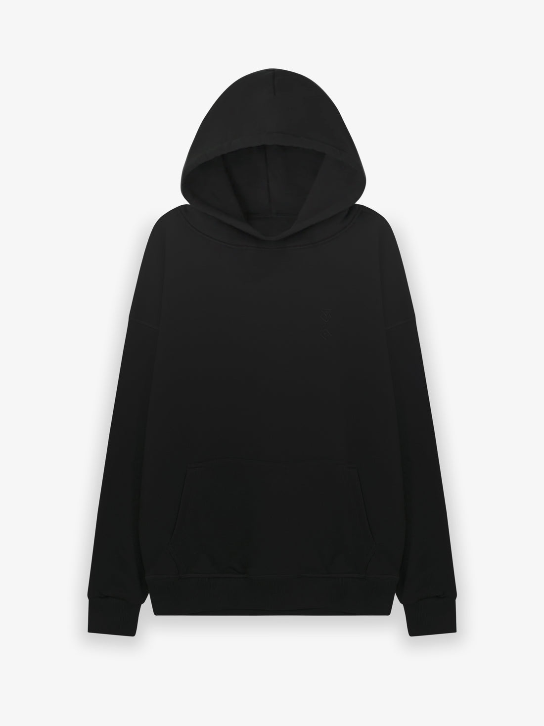 unisex loose black hoodie