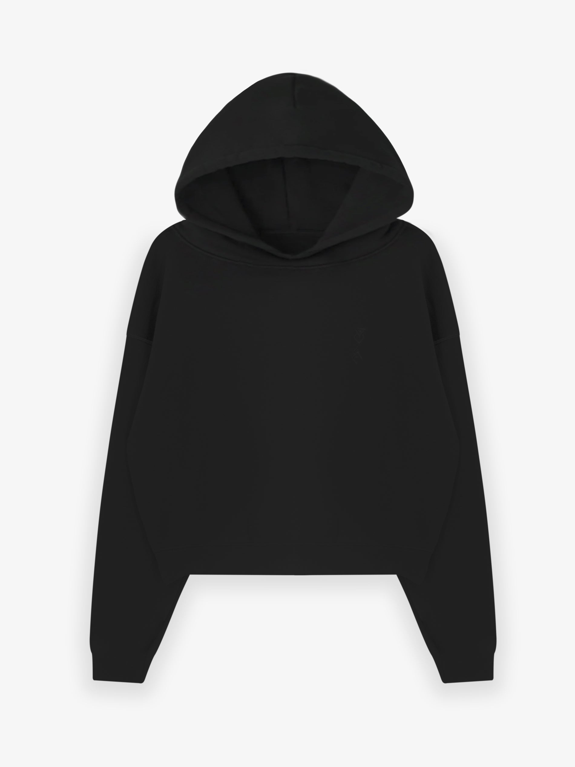 black crop hoodie