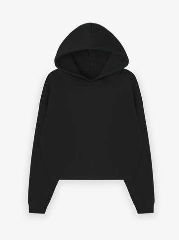 black crop hoodie