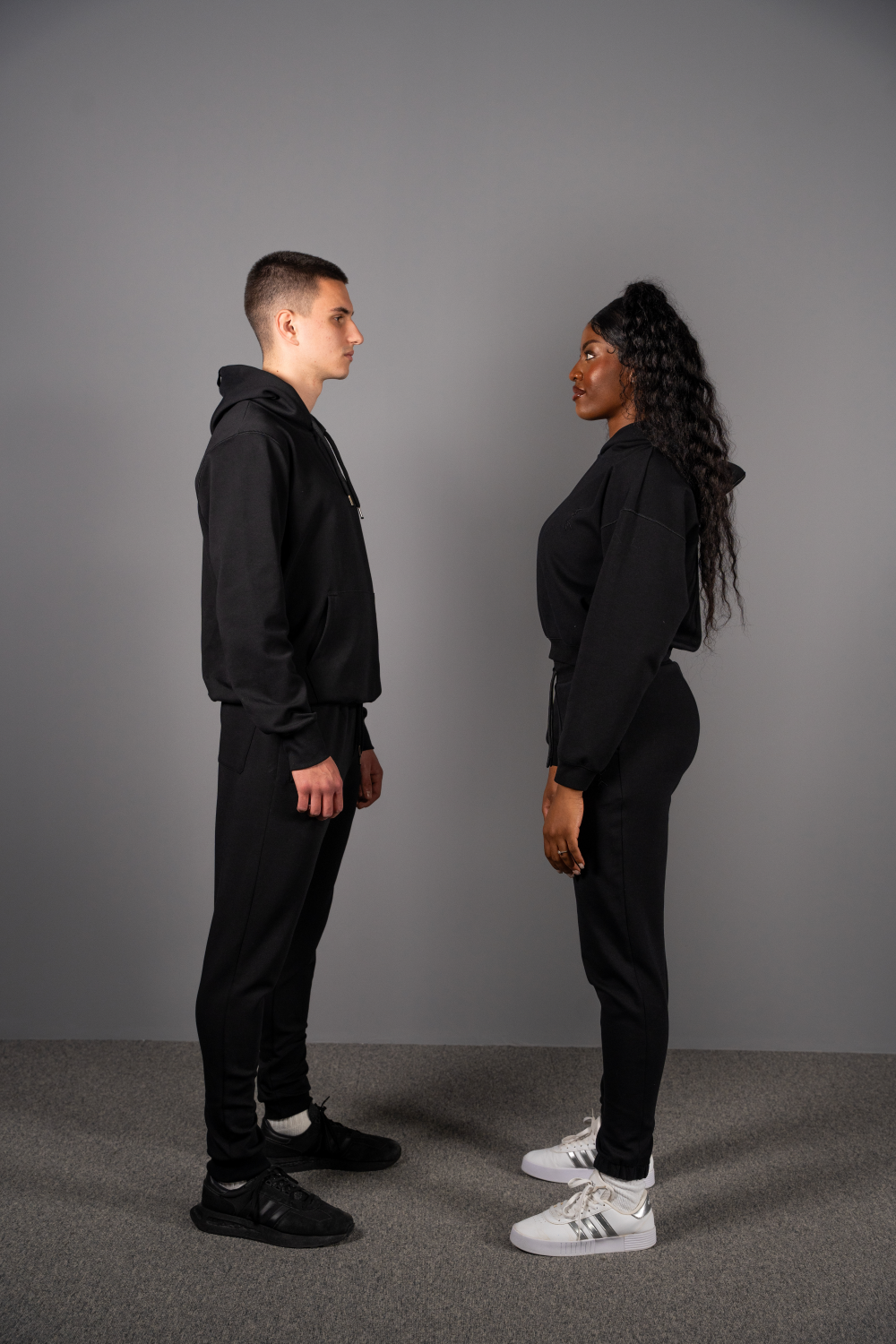 THE women's black crop hoodie - do we